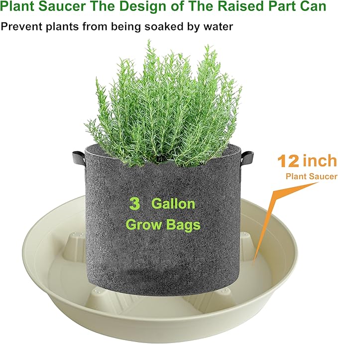 4 Pack Plant Saucer 12 inch, 8 10 14 17 inch, Plant Stand Plastic Plant Saucers - Image 4