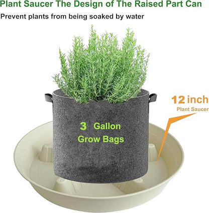 4 Pack Plant Saucer 12 inch, 8 10 14 17 inch, Plant Stand Plastic Plant Saucers - Image 4
