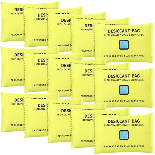 15 Pack 100 g Rechargeable Desiccant Packs Silica Gel Desiccant Moisture by Threlaco