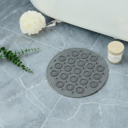 Round Non Slip Shower Mat with Suction Cups 11.8 Inch, Anti Skid PVC Bath Mat - Image 7