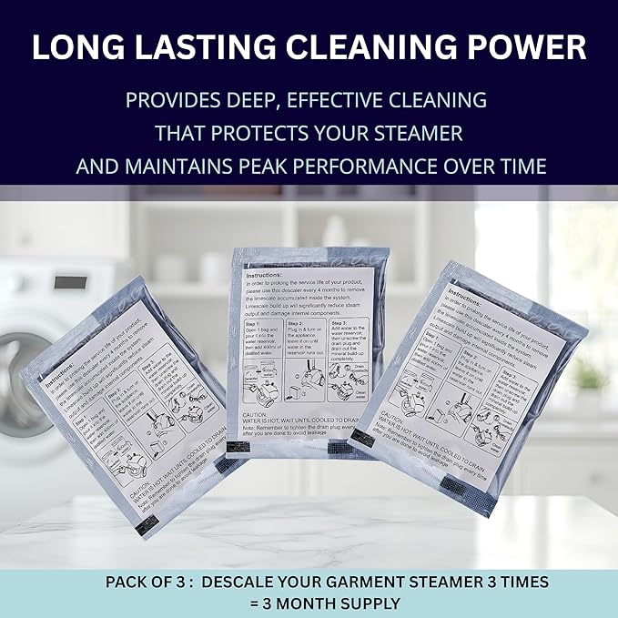 SALAV Garment Steamer Descaling Solution Decalcifier Packets - Image 5