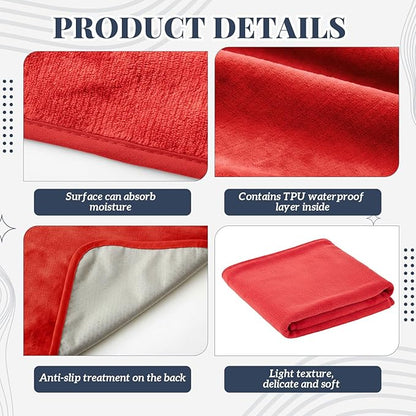 1 Pcs Couples Waterproof Mat Lover Reusable Stainproof Blanket Quiet Easy Use - Image 4