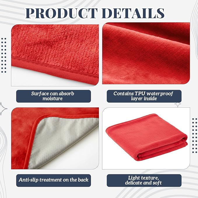 1 Pcs Couples Waterproof Mat 72 x 34 in Lover Reusable Stainproof Blanket Quiet - Image 4