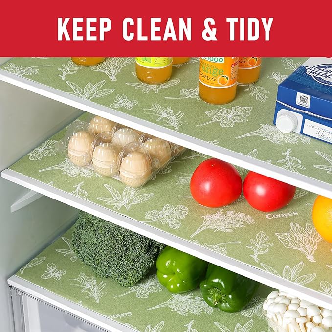 Cooyes Shelf Liner for Refrigerator & Drawer, Non-Adhesive Cabinets Liner for - Image 5