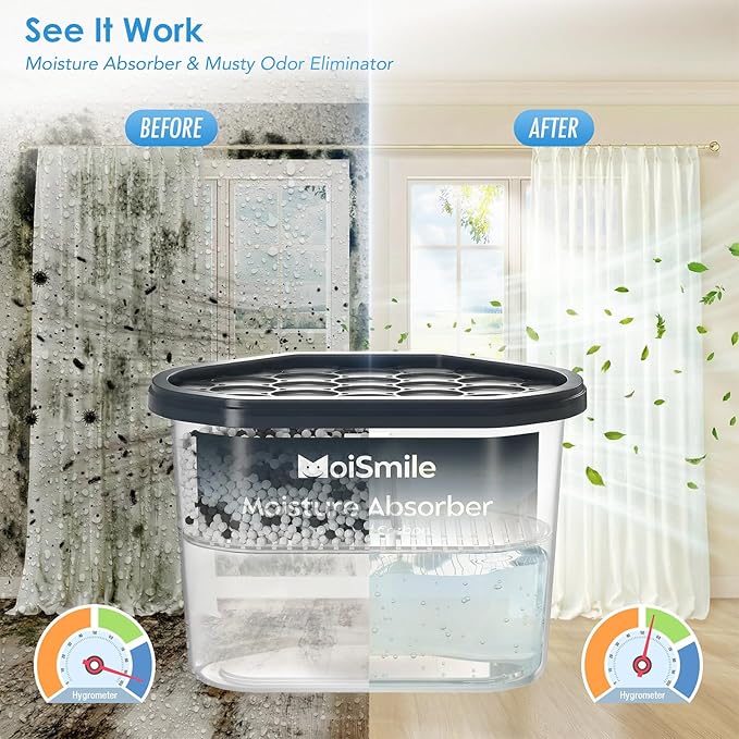 Moisture Absorbers, Efficient Activated Charcoal Humidity Absorber ＆ Odor - Image 2
