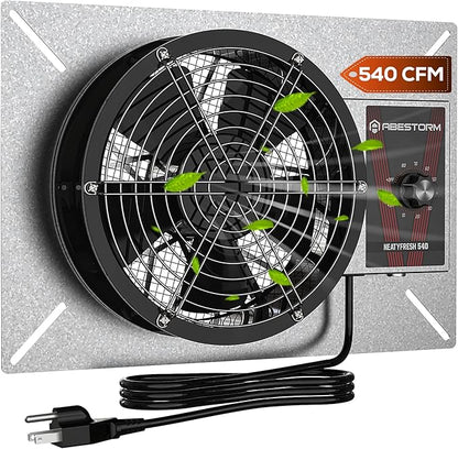 Abestorm 540CFM IP-55 Rated Crawlspace Ventilation Fan by AbestormSolutionsINC