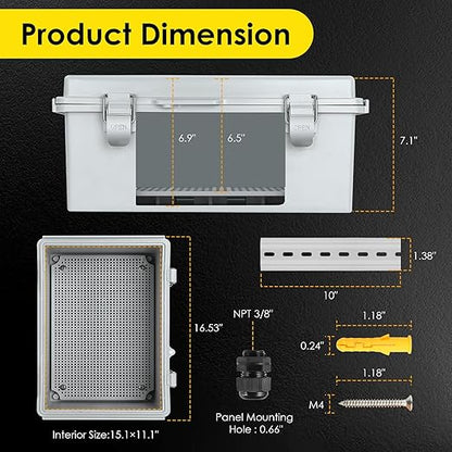 Waterproof Electrical Junction Box, IP67 ABS Plastic Junction Box Enclosure - Image 3
