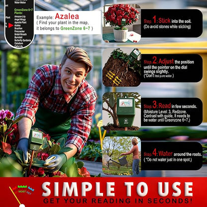 Antonki 2 Pack Soil Moisture Meter, Plant Water Meter - Image 3