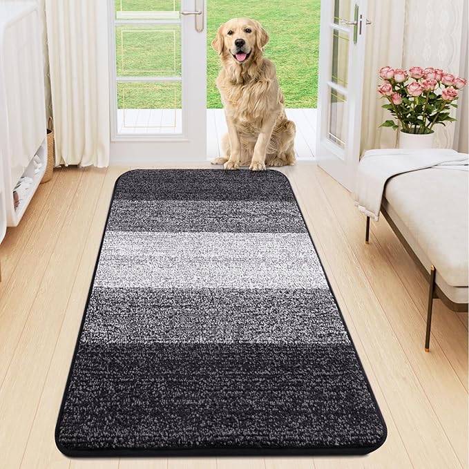 Smiry Dog Door Mat for Muddy Paws, Absorbs Moisture and Dirt, Low-Profile by Smiry