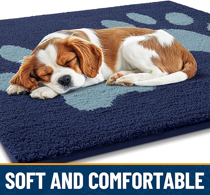 Smiry Dog Door Mat for Muddy Paws, Absorbs Moisture and Dirt, Low-Profile - Image 3