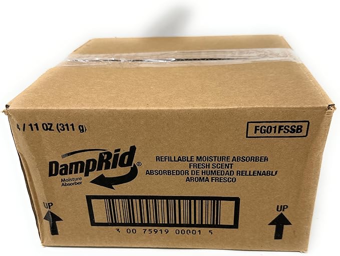 DampRid Refillable Moisture Absorber, 10.5 oz. Cups, 4 Pack, Fresh Scent - Image 2