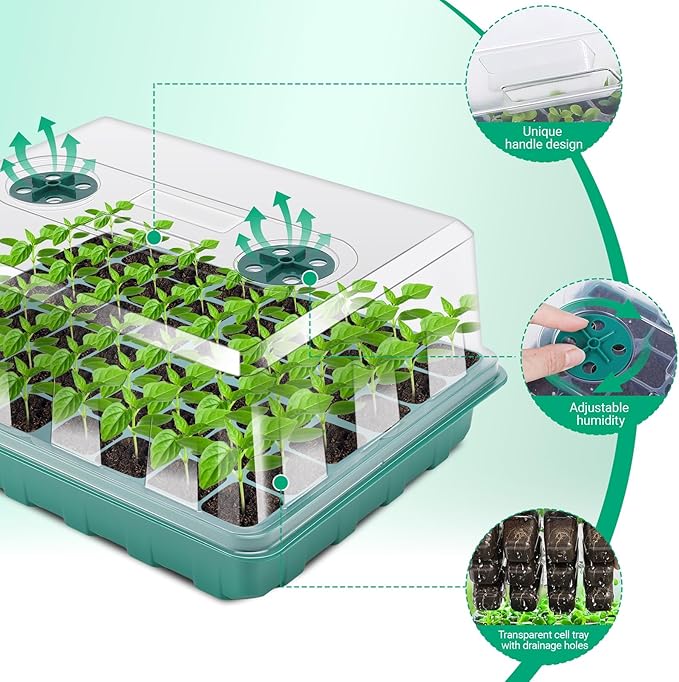 192 Cells Seed Starter Tray, Seed Starter Kit - Image 5