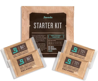 Boveda Starter Kit Bundle: Season a Wooden Storage Box Plus Maintain Humidity by Boveda
