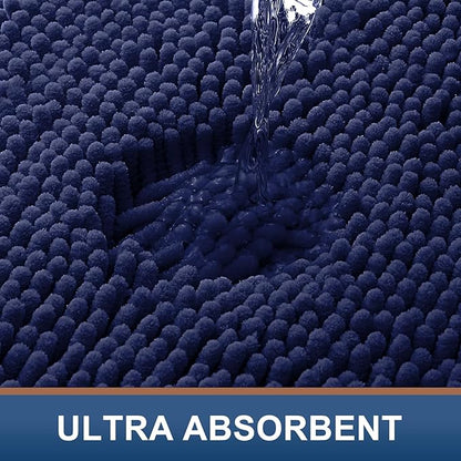 Smiry Luxury Chenille Bathroom Rugs 71x47, Extra Soft and Absorbent Shaggy Bath - Image 4