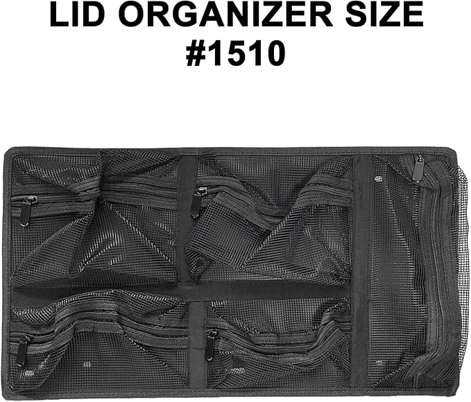 LAFENLIN Lid Organizer for Pelican 1510 Case, 5 Mesh Pockets Storage Organizer - Image 2