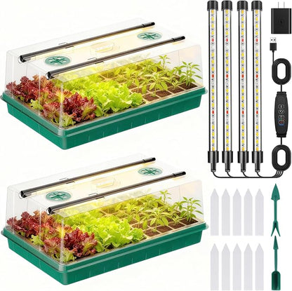 Seed Starter Trays with Grow Lights, Color Change Grow Lights by Adawook