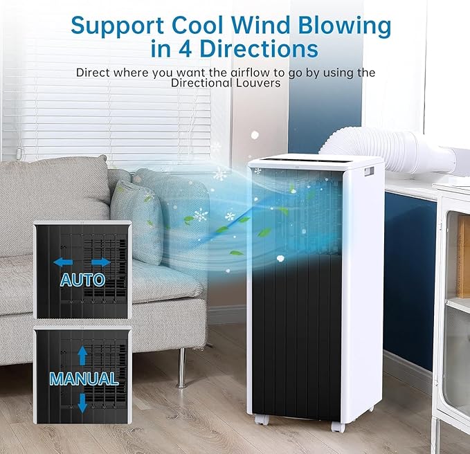 Portable Air Conditioner for 250-350 Sq Ft 3-In-1 8000 BTU AC Unit - Image 5