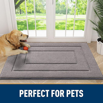 Smiry Dog Door Mat for Muddy Paws, Absorbs Moisture and Dirt, Low-Profile - Image 7