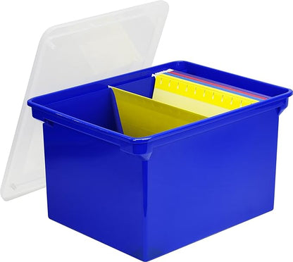 Storex Plastic File Tote, Letter/Legal Files, 18.5" X 14.25" X 10.88" by Storex
