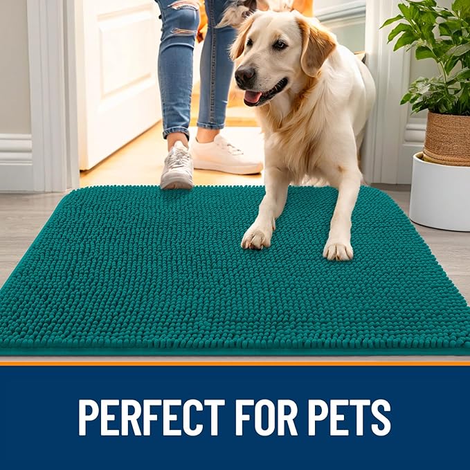 OLANLY Dog Door Mat for Muddy Paws 70x32, Absorbs Moisture and Dirt, Absorbent - Image 6