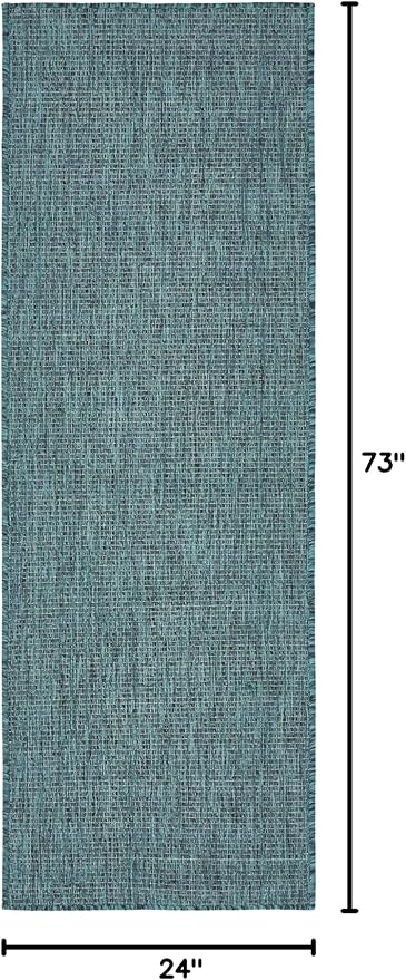 Unique Loom Collection Casual Transitional Solid Heathered Indoor/Outdoor - Image 3