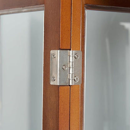 Lighted Wooden Display Curio Cabinet, Cabinet - Image 8