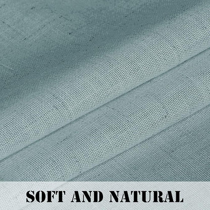 H.VERSAILTEX Linen Curtains Elegant Natural Linen Semi Sheer Curtains Energy - Image 4