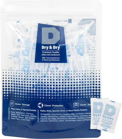 Dry & Dry 0.5 Gram Silica Gel Packets Desiccants Silica Gel Packs by DryDry