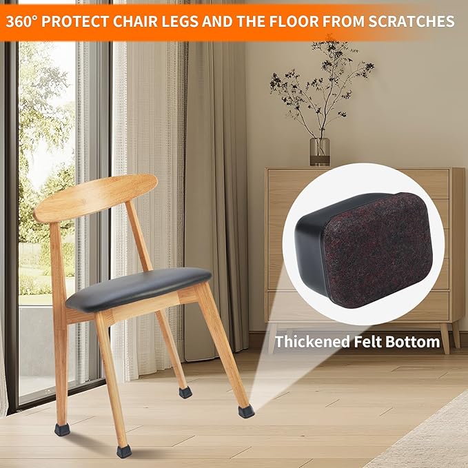 Ezprotekt 24 Pcs Rectangle Felt Chair Leg Floor Protectors - Image 3