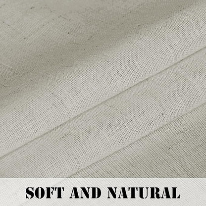 H.VERSAILTEX Linen Curtains Elegant Natural Linen Semi Sheer Curtains Energy - Image 4