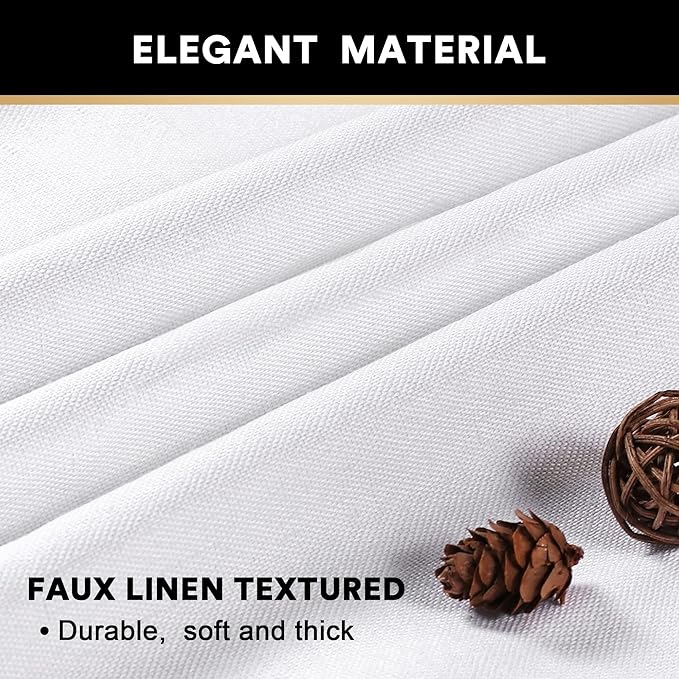 PrinceDeco 100% Blackout Linen Textured Curtains - Image 3