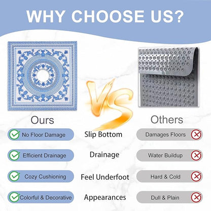 Square Shower Mat Non Slip: 32x32 Inch Extra Large Shower Mats - Image 3