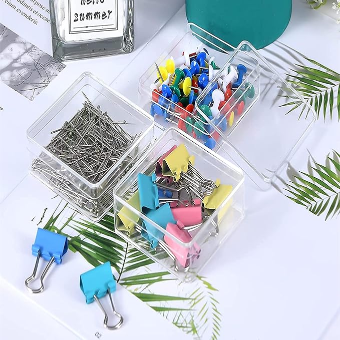 Acrylic Box 4 Packs Clear Square Cube Acrylic Decorations Box Acrylic Candy Box - Image 3