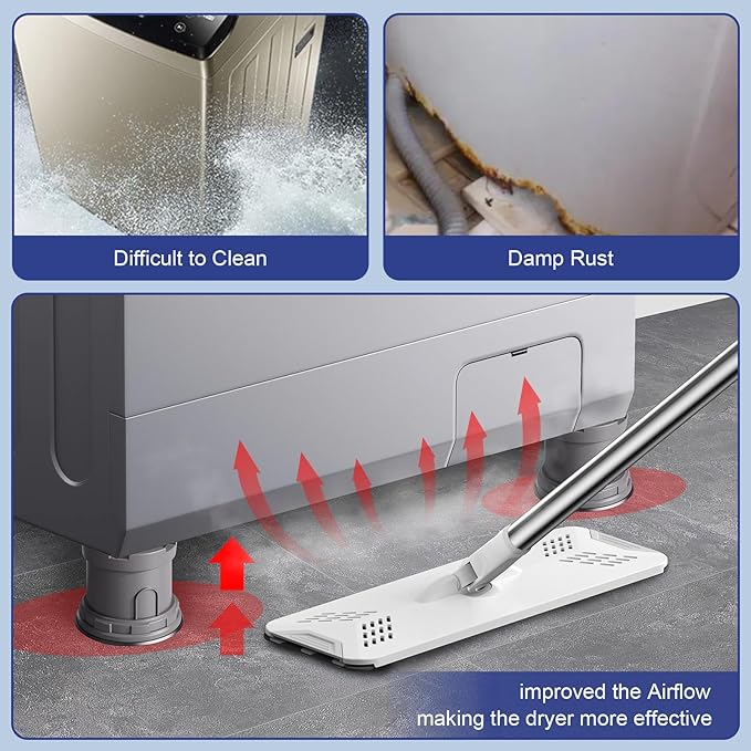 4Pcs Anti Vibration Pads for Washing Machine, Adjustable Height Stops Washer - Image 6