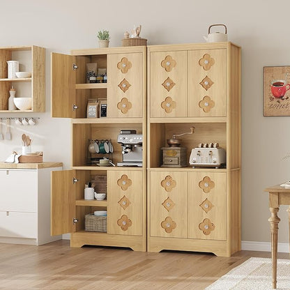 Garvee 72" Tall Pantry Cabinet, Kitchen Hutch Storage Cabinet - Image 3
