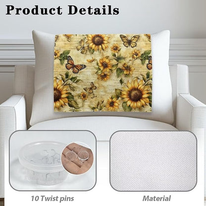 Fashion Headrest Cover for Recliner Sunflower Butterfly Portable Washable Dust - Image 4