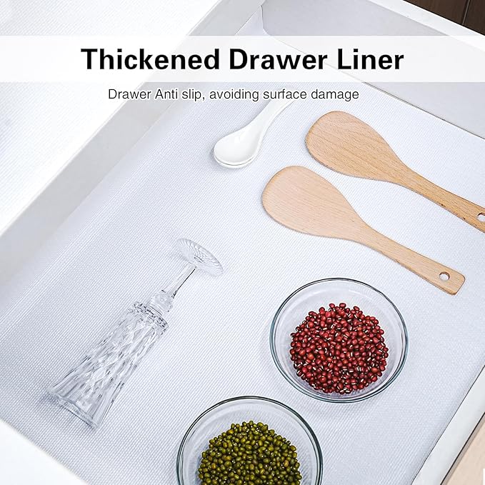 Drawer and Shelf Liner for Kitchen Cabinet, Non-Adhesive Cabinet Liner 12in x - Image 3