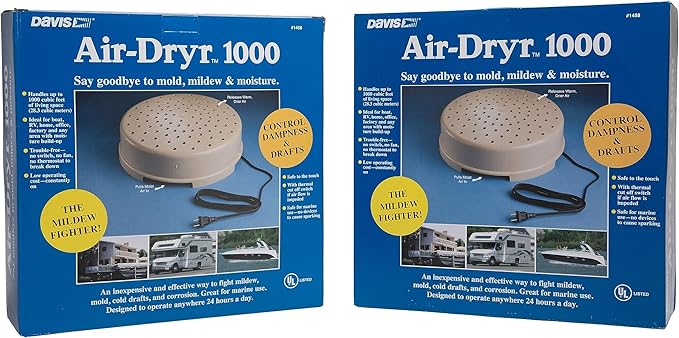 Davis Instruments Air-Dryr 1000 Dehumidifier Bundle Quiet Boat Dehumidifier by Direct2Boater