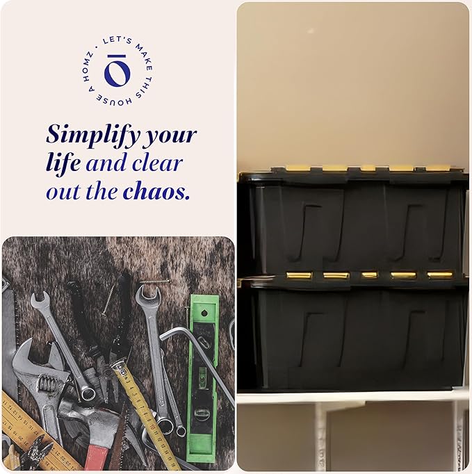 HOMZ 2-Pack Durabilt, Heavy Duty Plastic Storage Bins - Image 6