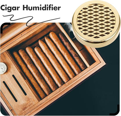 3Pcs Golden Round Humidifier for Humidor, Abs Sponge Humidification Accessory - Image 6