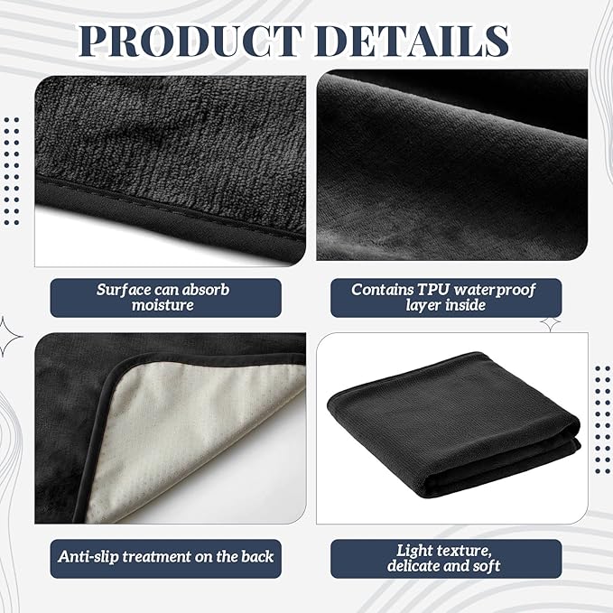 1 Pcs Couples Waterproof Mat 72 x 34 in Lover Reusable Stainproof Blanket Quiet - Image 4