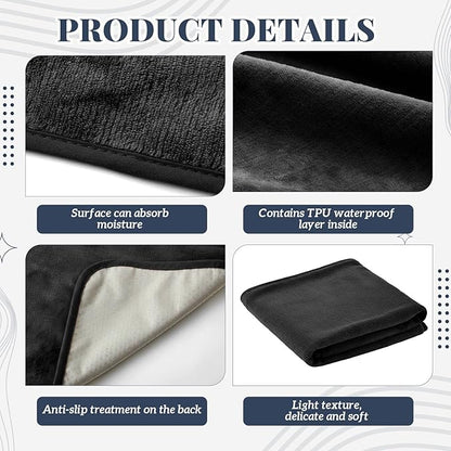 1 Pcs Waterproof Mat 27 x 27 in Reusable Stainproof Blanket Quiet Easy Use - Image 4