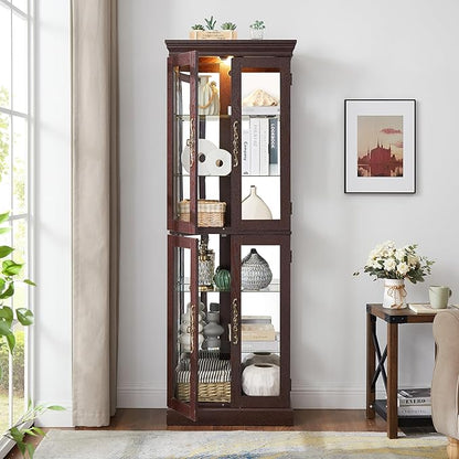 Lighted Glass Curio Cabinet - Image 7