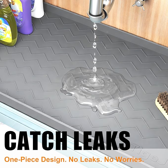 TigeJoy 37" x 22" Under Sink Mats - Image 5
