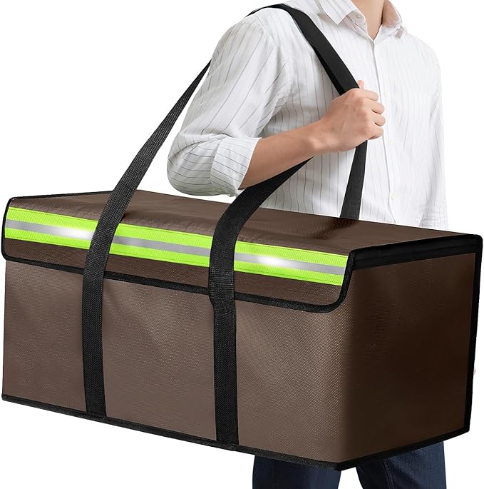 Large Fireproof Document Bags 24x12x12in, Fireproof Document Box by Amerbro