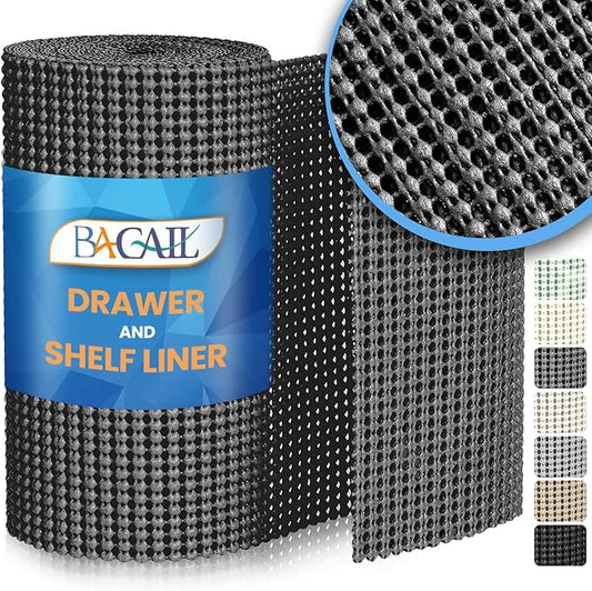 BAGAIL Drawer and Shelf Liner, 12 in X 20 Ft Non-Adhesive Shelf Liners by BAGAILBASICS