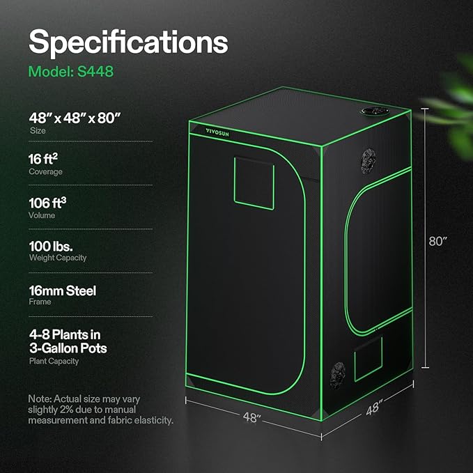 VIVOSUN S448 4x4 Grow Tent - Image 7