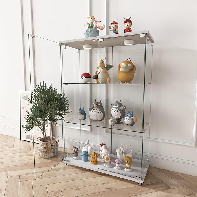 Yoluckea 3-Tier Glass Display Cabinet - Image 8