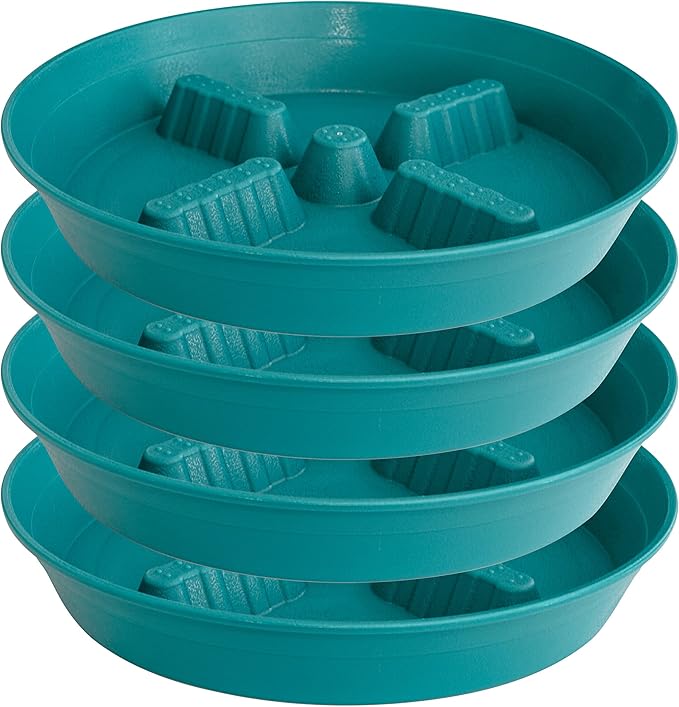4 Pack Plant Saucer 10 inch, 8 12 14 17 inch, Plant Stand Plastic Plant Saucers by Unknown
