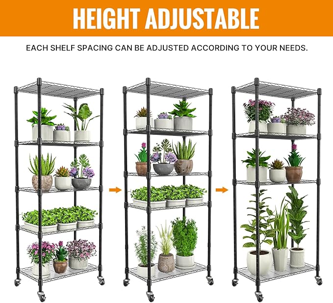 Indoor Greenhouse with Grow Lights, 5 Tier 23.2" L×13.4" W×61.4" H Mini - Image 5